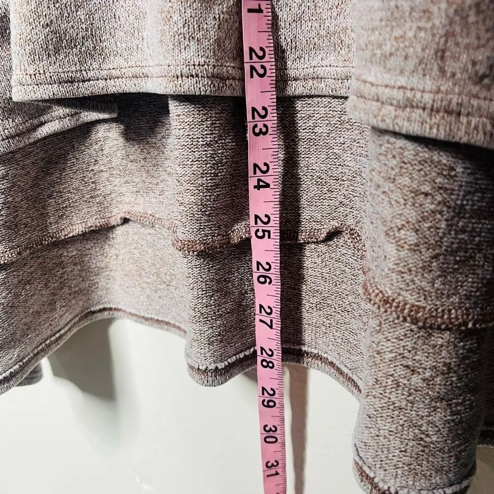 Zenana Brown Cream Cowl Neck Longsleeve Shirt Flowy Comfortable Athleisure Sz 2X
